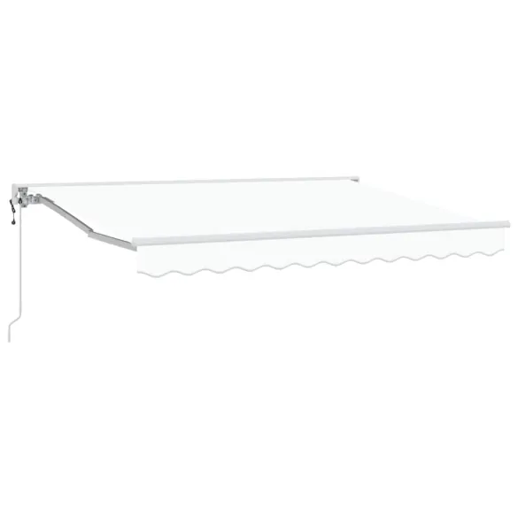Cortină Retractabilă Manuală Albă 300x200 cm - Umbră Ajustabilă