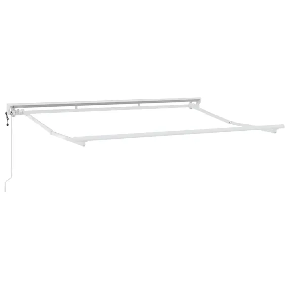 Cortină Retractabilă Manuală Albă 300x200 cm - Umbră Ajustabilă
