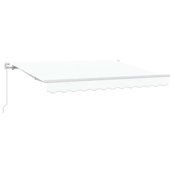 Cortină Retractabilă Albă 300x200 cm Poliester - Aluminiu