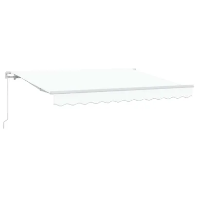 Cortină Retractabilă Albă 300x200 cm Poliester - Aluminiu