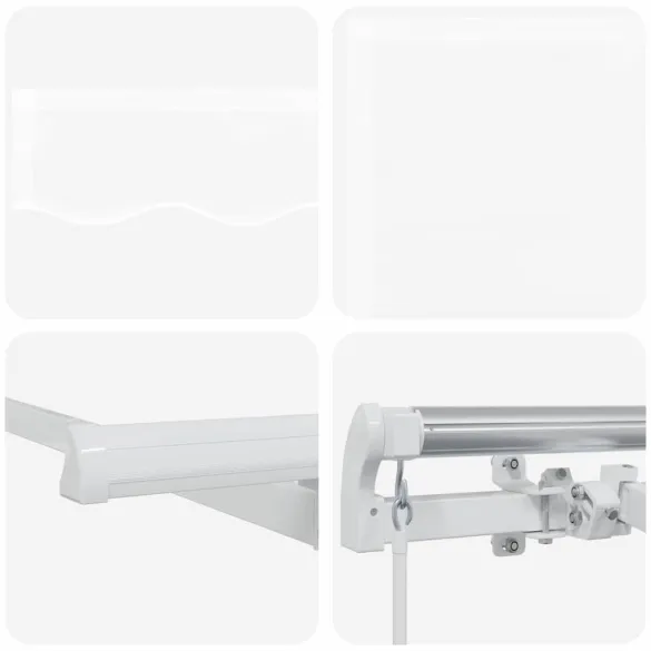 Cortină Retractabilă Albă 300x200 cm Poliester - Aluminiu