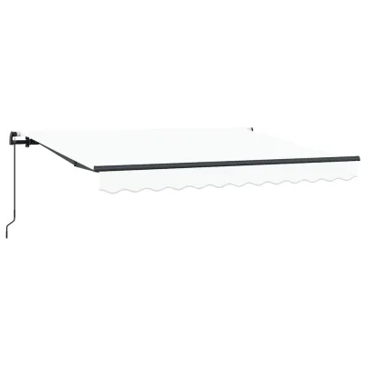 Cortină Retractabilă Albă 300x200 cm - Poliester și Aluminiu