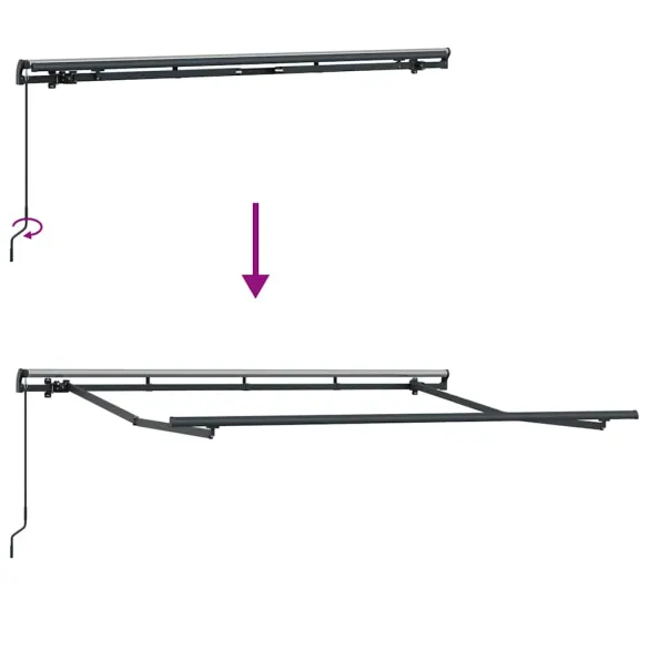 Cortină Retractabilă Albă 300x200 cm - Poliester și Aluminiu