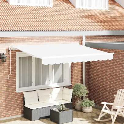 Cortină Retractabilă Albă 300x200 cm - Poliester și Aluminiu