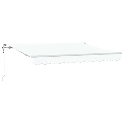 Cortină Retractabilă Albă 300x200 cm - Poliester și Aluminiu
