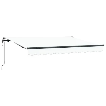 Cortină Retractabilă Albă 300x200 cm - Poliester și Aluminiu