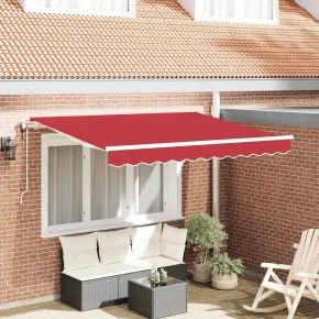 Cortină Retractabilă Roșu 300x200 cm Poliester - Aluminiu