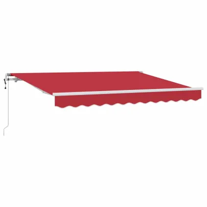 Cortină Retractabilă Roșu 300x200 cm Poliester - Aluminiu