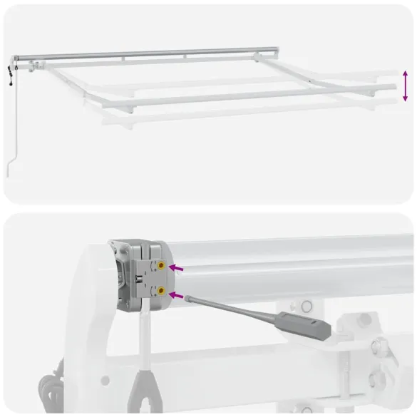 Cortină Retractabilă Roșu 300x200 cm Poliester - Aluminiu