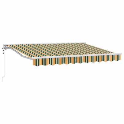 Cortină Retractabilă Manuală Verde-Galben 300x200 cm