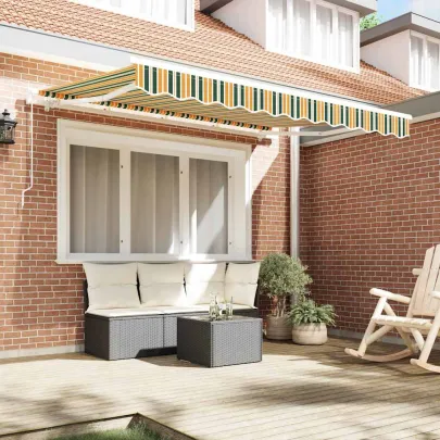 Cortină Retractabilă Verde-Galben 300x200 cm - Umbră Perfectă