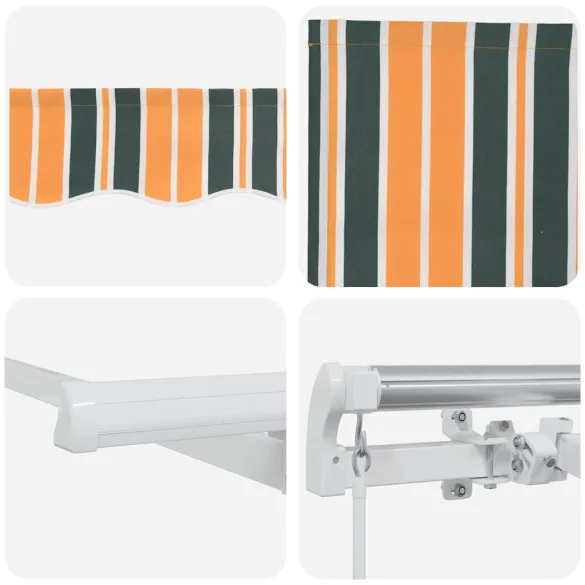 Cortină Retractabilă Verde-Galben 300x200 cm - Umbră Perfectă