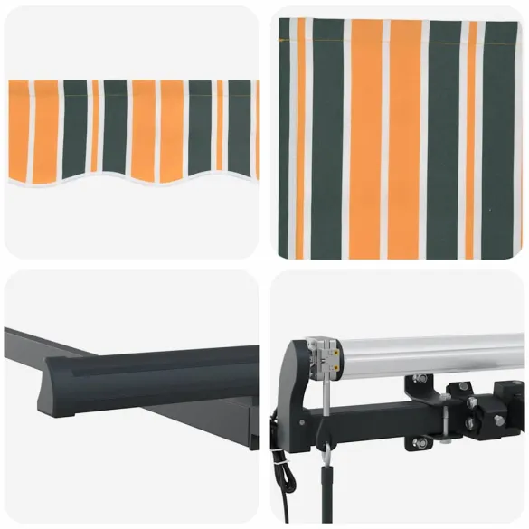 Cortină Retractabilă Verde-Galben 300x200 cm - Umbră Perfectă