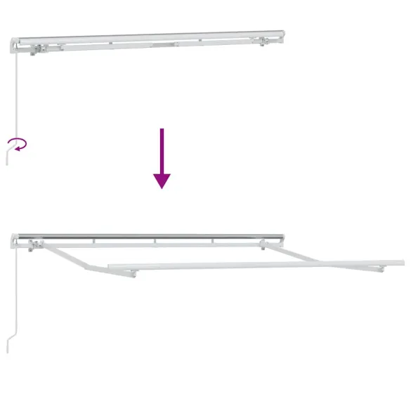 Cortină Retractabilă Verde-Alb 300x200 cm - Ușoară și Rezistentă