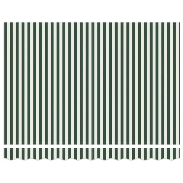 Cortină Retractabilă Verde-Alb 300x200 cm - Ușoară