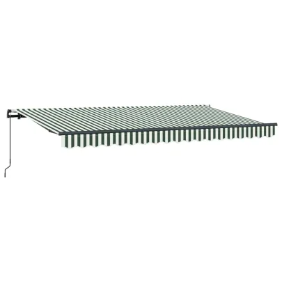 Cortină Retractabilă Verde-Alb 400x200cm | Livrare Gratuită