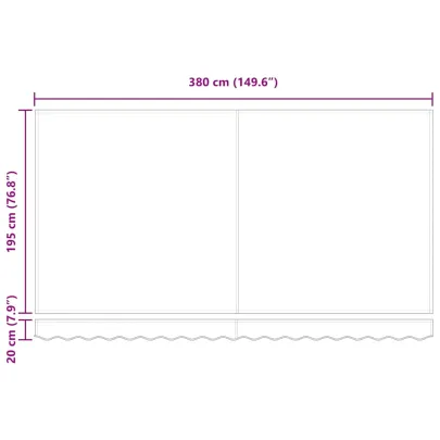 Cortină Retractabilă Verde-Alb 400x200cm | Livrare Gratuită