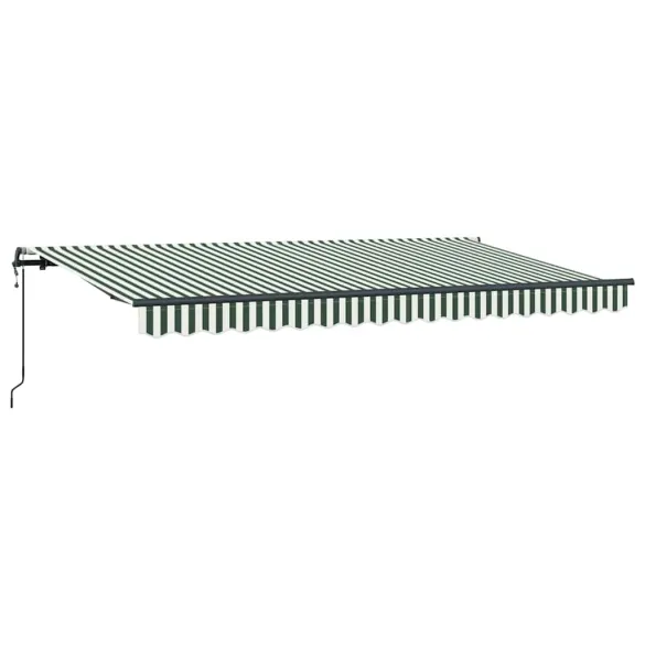 Cortină Retractabilă Verde-Alb 400x200 cm | Livrare Gratuită
