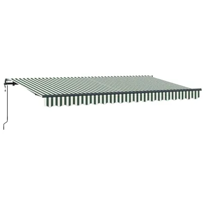Cortină Retractabilă Verde-Alb 400x200 cm | Livrare Gratuită