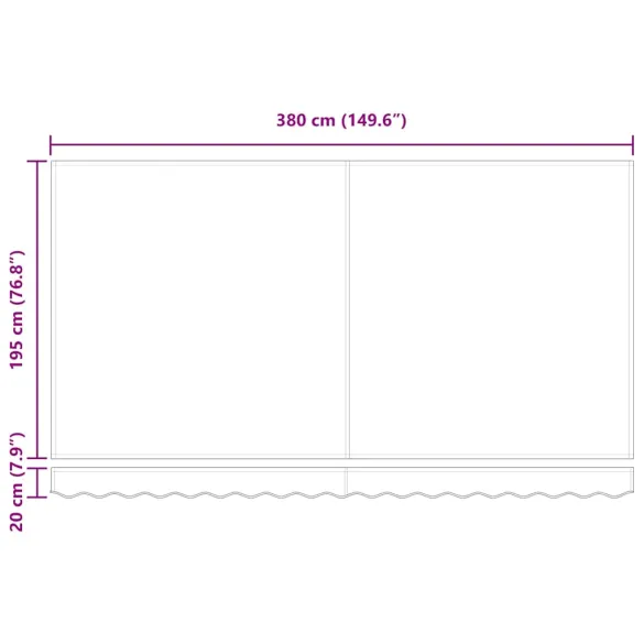 Cortină Retractabilă Verde-Alb 400x200 cm | Livrare Gratuită