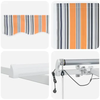 Cortină Retractabilă LED Multicolor pentru Terasă și Grădină