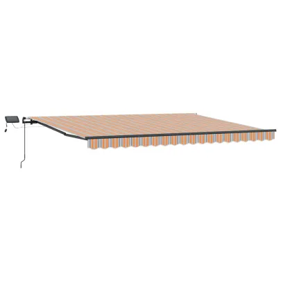 Cortină Retractabilă Manuală Multicolor 400x350 cm - Umbră Exterioară
