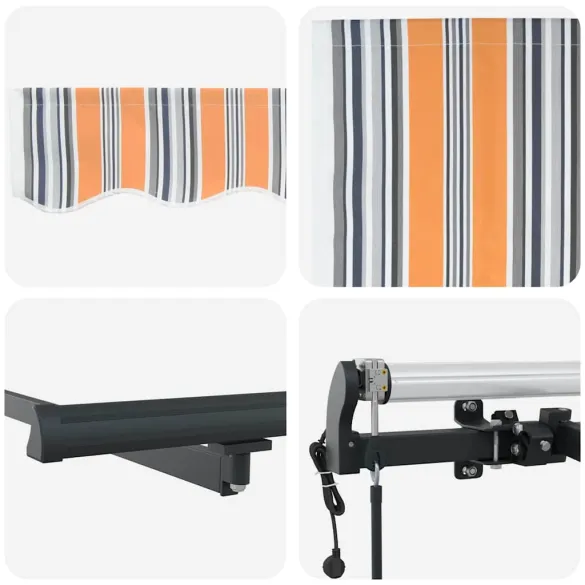 Cortină Retractabilă Multicolor 400x350 cm - Telecomandă