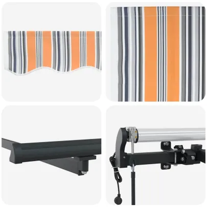 Cortină Retractabilă Multicolor 400x350 cm - Telecomandă