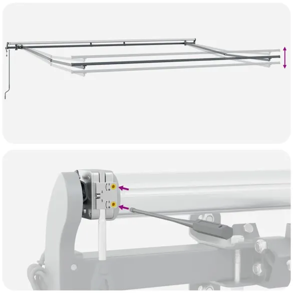 Cortină Retractabilă Multicolor 400x350 cm - Telecomandă