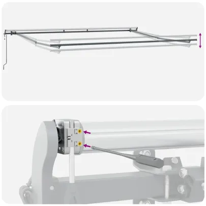 Cortină Retractabilă Multicolor 400x350 cm - Telecomandă
