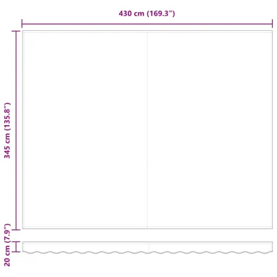 Cortină Retractabilă Manuală 450x350 cm - Multicolor