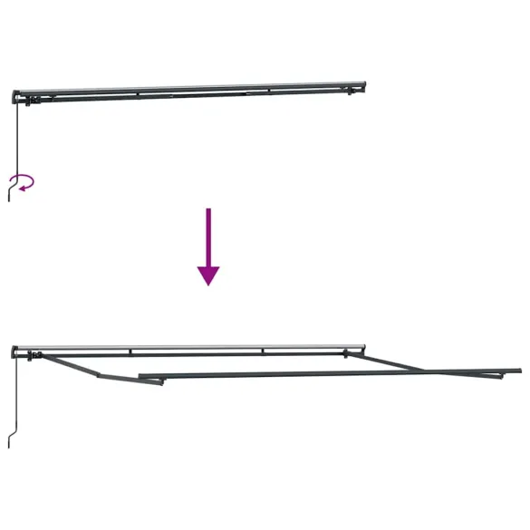 Copertină Retractabilă Manuală 450x350cm - Livrare Gratuită