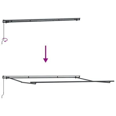 Copertină Retractabilă Manuală 450x350cm - Livrare Gratuită