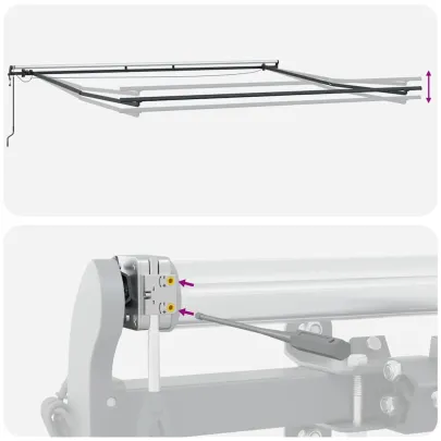 Cortină Retractabilă Multicolor 450x350 cm - Telecomandă