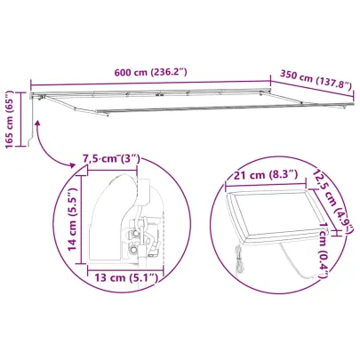 Cortină Retractabilă Manuală 6x3.5m | Livrare Gratuită