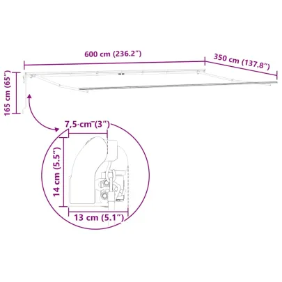 Cortină Retractabilă 600x350 cm - Control Telecomandă