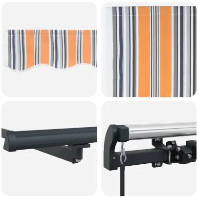 Cortină Retractabilă Manuală 600x350 cm - Protecție Soare