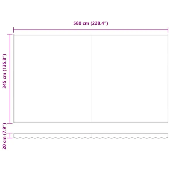 Cortină Retractabilă Manuală 600x350 cm - Protecție Soare