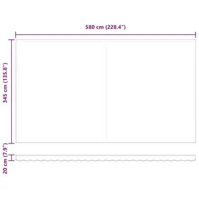 Cortină Retractabilă Manuală 600x350 cm - Protecție Soare