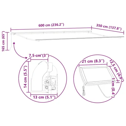 Cortină Retractabilă Manuală Multicolor 600x350cm - Livrare Gratuită