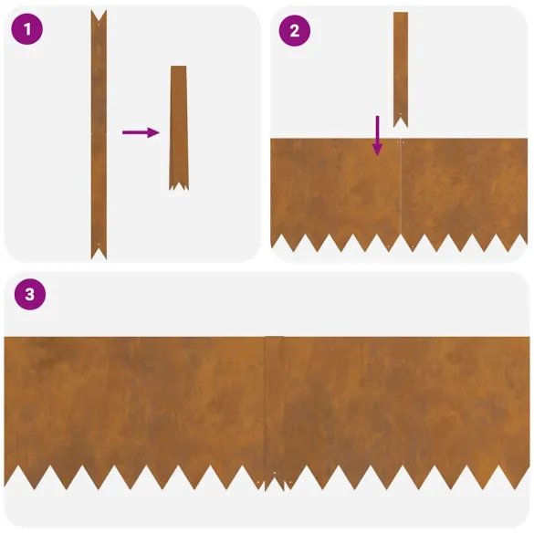 Borduri Gazon 50 buc | Maro | 100x30 cm | Livrare Gratuita