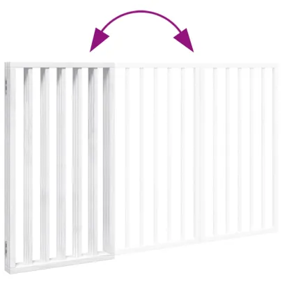 Poartă Pliabilă pentru Câini - 3 Panouri Alb - 150 cm