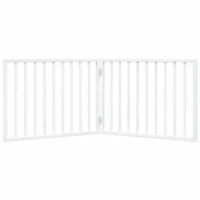 Poartă Pliabilă pentru Câini din Lemn - 160 cm - Alb