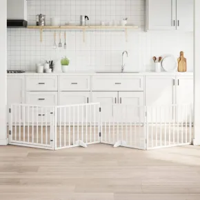 Poartă Câini Pliabilă Lemn Plop - Portițe pentru Animale