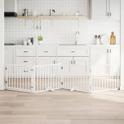 Poartă Câini Pliabilă Lemn Plop - Portițe pentru Animale