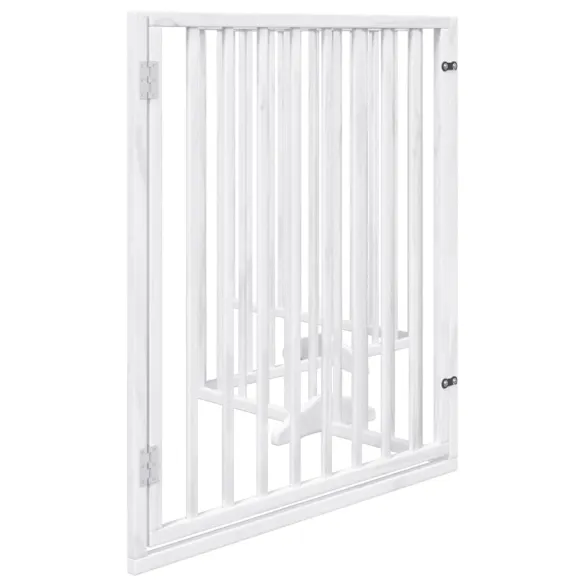 Poartă Câini Pliabilă Lemn Plop - Portabilă cu Ușă - 320 cm