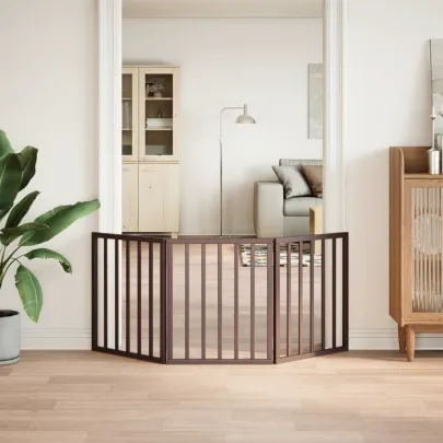 Poartă Pliabilă Câini Lemn Plop - 150 cm - Livrare Gratuită