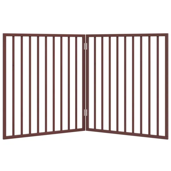 Poartă Pliabilă pentru Câini 160 cm - Lemn Natural