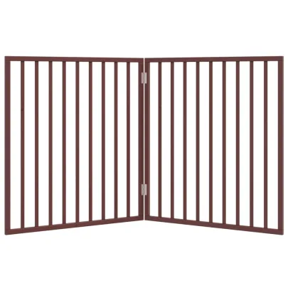 Poartă Pliabilă pentru Câini 160 cm - Lemn Natural