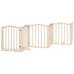 Poartă Pliabilă Câini - 6 Panouri Lemn Plop - 300 cm 2